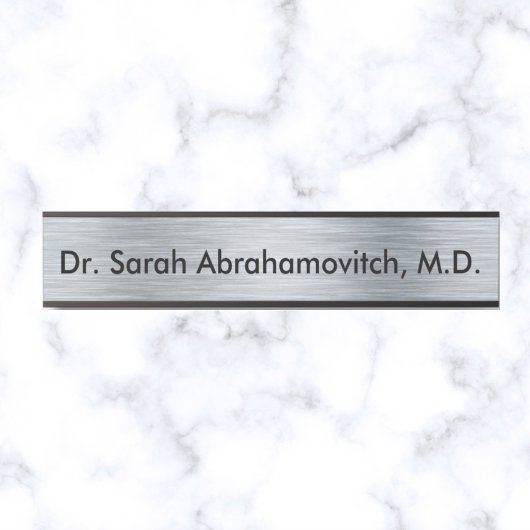 Silver Doctor's Kantoor Deurteken Deurbordje