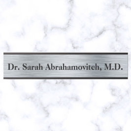 Silver Doctor's Kantoor Deurteken Deurbordje