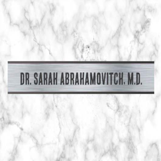 Silver Doctor's Kantoor Deurteken Deurbordje