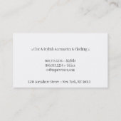 Silver Dog Bone Visitekaartje Design (Achterkant)