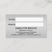 Silver Dog Paw op zwarte achtergrond Aanbevelingskaartje (Achterkant)