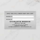 Silver Dog Paw op zwarte achtergrond Aanbevelingskaartje (Achterkant)