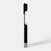 Silver Dog Paw op zwarte achtergrond iPhone Hoesje (Linkerkant)