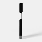 Silver Dog Paw op zwarte achtergrond iPhone Hoesje (Rechterkant)