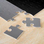 Silver Dog Paw op zwarte achtergrond Legpuzzel (Zijkant)