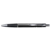 Silver Dog Paw op zwarte achtergrond Pen (Achterkant)
