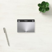 Silver Dog Paw op zwarte achtergrond Post-it® Notes (Kantoor)