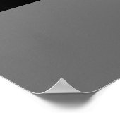 Silver Dog Paw op zwarte achtergrond Poster (Hoek)