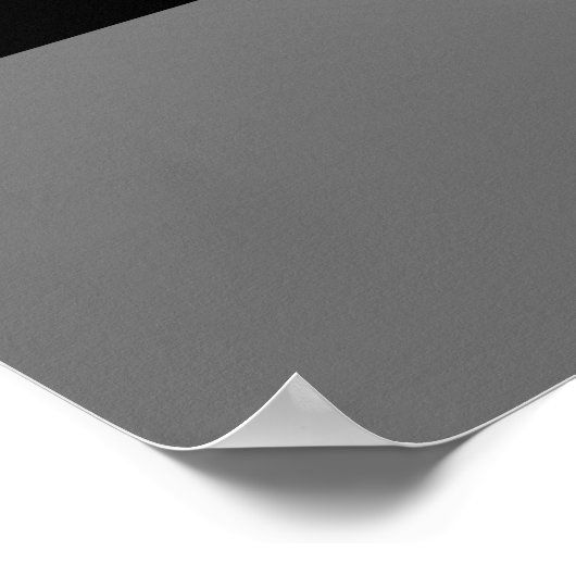 Silver Dog Paw op zwarte achtergrond Poster (Hoek)