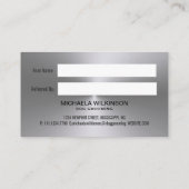 Silver Dog Paw-service voor zwart huisdier Aanbevelingskaartje (Achterkant)