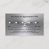 Silver Dog Paw-service voor zwart huisdier Afsprakenkaartje (Achterkant)