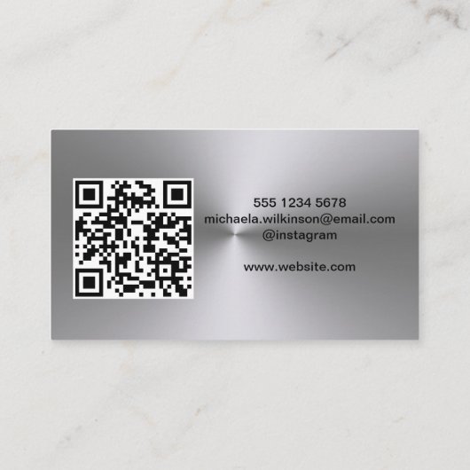 Silver Dog Paw-service voor zwart huisdier Visitekaartje (Achterkant)