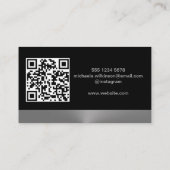 Silver Dog Paw-service voor zwart huisdier Visitekaartje (Achterkant)