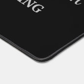 Silver Dog Paws zwarte achtergrond Afdrukpatroon Bureaumat (Hoek)