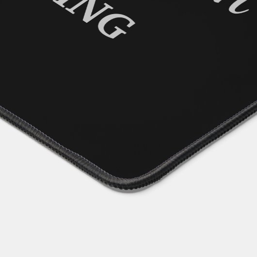 Silver Dog Paws zwarte achtergrond Afdrukpatroon Bureaumat (Hoek)