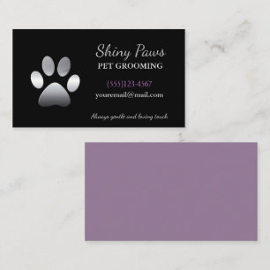 Silver Dog Pet Grooming Service Visitekaartje