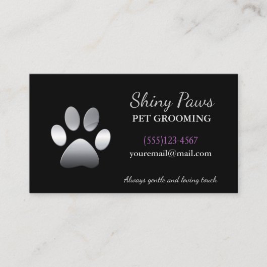Silver Dog Pet Grooming Service Visitekaartje (Voorkant)