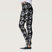Silver Dog-schilderingen, zwart Leggings (Links)
