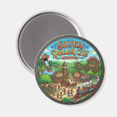 Silver Dollar City, Branson Missouri Magneet (Voorkant / Achterkant)