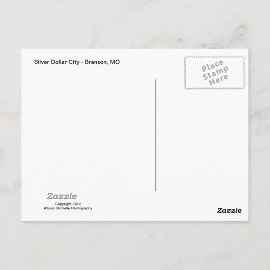 Silver Dollar City Briefkaart (Achterkant)