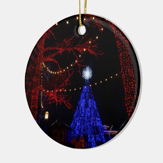 Silver Dollar City Kerstmis Keramisch Ornament (Links)