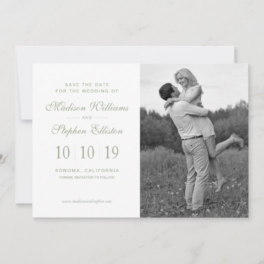 Silver Dollar Eucalyptus & Branches - Sla de gegev Save The Date (Voorkant)