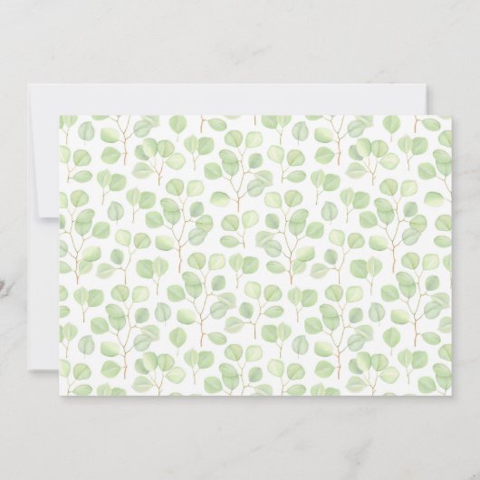 Silver Dollar Eucalyptus & Branches - Sla de gegev Save The Date (Achterkant)