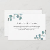 Silver Dollar Eucalyptus Enclosure Card Informatiekaartje (Voorkant / Achterkant)