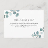 Silver Dollar Eucalyptus Enclosure Card Informatiekaartje (Voorkant)