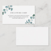 Silver Dollar Eucalyptus Enclosure Card Informatiekaartje (Voorkant / Achterkant)