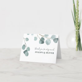 Silver Dollar Eucalyptus Weddenschap Bedankkaart
