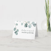 Silver Dollar Eucalyptus Weddenschap Bedankkaart (Voorkant)