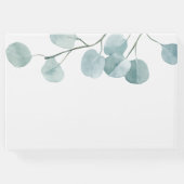 Silver Dollar Eucalyptus Weddenschap Gastenboek (Achterkant)