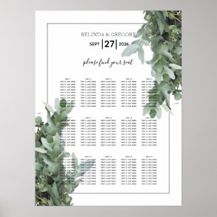Silver Dollar Eucalyptus Weddenschap Grafiek Poster
