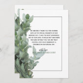 Silver Dollar Eucalyptus Weddenschap Hartelijk dan Bedankkaart (Voorkant / Achterkant)