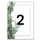 Silver Dollar Eucalyptus Weddenschap Kaart (Achterkant)