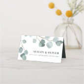 Silver Dollar Eucalyptus Weddenschap Plaatskaartje (Achterkant)