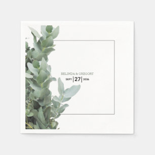 Silver Dollar Eucalyptus Weddenschap Servet