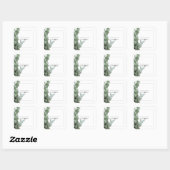 Silver Dollar Eucalyptus Weddenschap Vierkante Sticker (Vel)