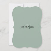 Silver Dollar Eucalyptus Wedding Invitations Kaart (Achterkant)