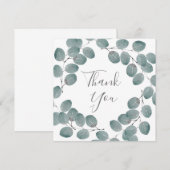 Silver Dollar Eucalyptus Wreath Bedankkaart (Voorkant / Achterkant)