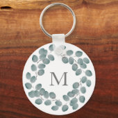 Silver Dollar Eucalyptus Wreath Sleutelhanger (Voorkant)