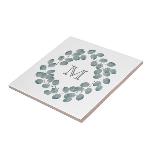 Silver Dollar Eucalyptus Wreath Tegeltje (Zijkant)