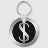 SILVER DOLLAR SIGN SLEUTELHANGER (Voorkant)