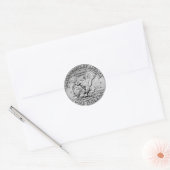 Silver Dollar Verenigde Staten Ronde Sticker (Envelop)