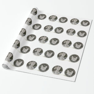 Silver Dollar Wrapping Paper Cadeaupapier