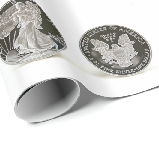 Silver Dollar Wrapping Paper Cadeaupapier (Rol Hoek)