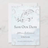 Silver Dolphin Save the Date Notice Aankondiging (Voorkant)