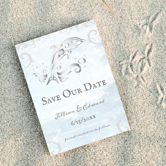 Silver Dolphin Save the Date Notice Aankondiging