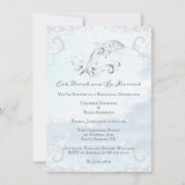 Silver Dolphin Wedding Rehearsal Dinner Uitnodigin Kaart (Voorkant)